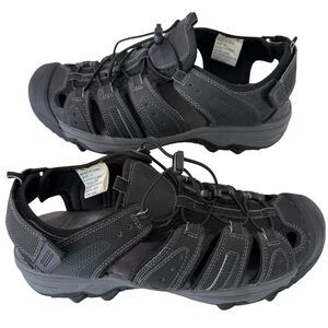 Men's Adventuridge Trekking Sandles  Black/Charcoal Gray Size 11